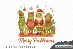 Merry picklemas sublimation png design Product Image 1