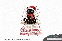 Christmas cat sublimation png design Product Image 1