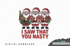 Funny santa claus sublimation png design Product Image 1