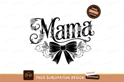 Floral Mama Typography Vector Sublimation PNG Product Image 1