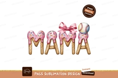 Ice Cream Mama Watercolor Sublimation Png Product Image 1