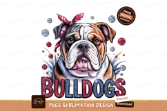 Cute Bulldogs With Bandana Sublimation Png Product Image 1