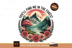 Serene Mountain Lake Scene Sublimation Png Product Image 1