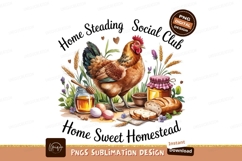 Home Sweet Homestead Chicken Bread Still Life PNG Product Image 1