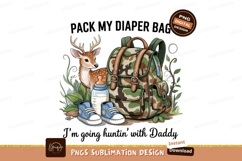 Baby Deer Hunting Trip Sublimation Png Product Image 1