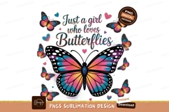 Butterflies And Hearts Colorful Vector Design Art PNG Product Image 1
