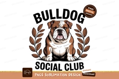Bulldog Social Club Illustration Sublimation Png Product Image 1