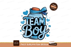 Team Boy Gender Reveal Sublimation Png Product Image 1