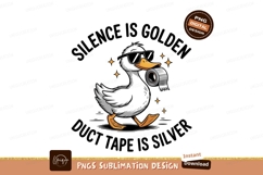 Cool Duck With Duct Tape Saying PNG Product Image 1