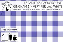 Gingham 1 inch Very Peri and White | Patterns |Sublimation Product Image 1