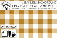 Gingham 1 inch Chai Tea and White | Patterns | Sublimation Product Image 1
