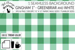 Gingham 1 inch Greenbriar and White | Patterns | Sublimation Product Image 1