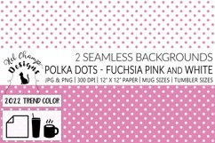 Polka Dots Fuchsia Pink and White | Patterns | Sublimation Product Image 1