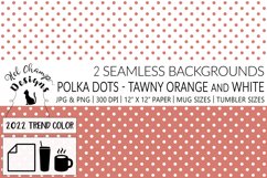 Polka Dots Tawny Orange and White | Patterns | Sublimation Product Image 1