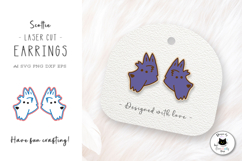 Scottish Terrier Dog SVG File | Stud Earrings Laser Cut Product Image 1