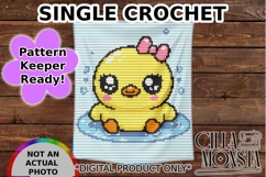 Kawaii Duck Single Crochet/Tapestry Pattern Keeper Ready Product Image 1