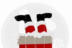 Santa in chimney svg - Santa Bottoms Up SVG, Christmas SVG Product Image 3