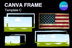 Grunge Canva Frame Distressed Square Rectangle Photo Frame_C Product Image 1