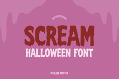 SCREAM Spooky Halloween Drip Font Product Image 1