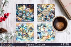 Winter Square Coasters | Snowflake Designs Product Image 1