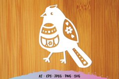 Scandinavian Folk Bird Ornaments SVG Product Image 1