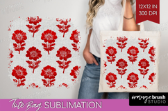 Scandi Flowers Tote Bag - Scandinavian Tote Bag PNG Product Image 1