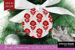 Scandi Flowers Ornament PNG - Scandinavian PNG Sublimation Product Image 1