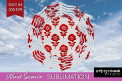 Scandi Flowers Wind Spinner Sublimation PNG - Scandinavian Product Image 1