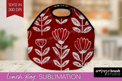 Scandi Flowers Lunch Bag - Scandinavian Lunch Bug PNG Product Image 1