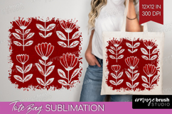 Scandi Flowers Tote Bag - Scandinavian Tote Bag PNG Product Image 1
