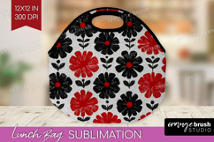 Scandi Flowers Lunch Bag - Scandinavian Lunch Bug PNG Product Image 1