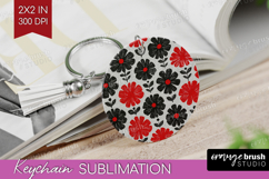 Scandi Flowers Keychain PNG - Scandinavian Keychain Product Image 1