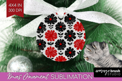 Scandi Flowers Ornament PNG - Scandinavian PNG Sublimation Product Image 1