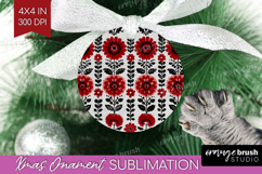 Scandi Flowers Ornament PNG - Scandinavian PNG Sublimation Product Image 1