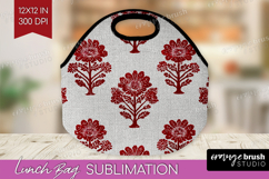 Scandi Flowers Lunch Bag - Scandinavian Lunch Bug PNG Product Image 1