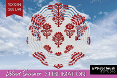 Scandi Flowers Wind Spinner Sublimation PNG - Scandinavian Product Image 1