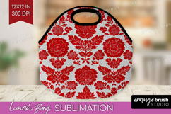 Scandi Flowers Lunch Bag - Scandinavian Lunch Bug PNG Product Image 1