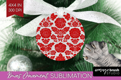 Scandi Flowers Ornament PNG - Scandinavian PNG Sublimation Product Image 1