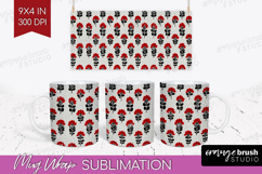 Scandi Flowers Mug Wrap - Scandinavian Mug PNG Sublimation Product Image 1