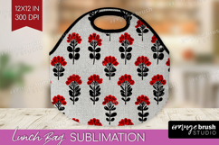 Scandi Flowers Lunch Bag - Scandinavian Lunch Bug PNG Product Image 1