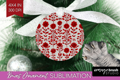 Scandi Flowers Ornament PNG - Scandinavian PNG Sublimation Product Image 1