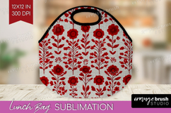 Scandi Flowers Lunch Bag - Scandinavian Lunch Bug PNG Product Image 1