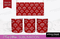Scandi Flowers Mug Wrap - Scandinavian Mug PNG Sublimation Product Image 1