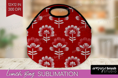 Scandi Flowers Lunch Bag - Scandinavian Lunch Bug PNG Product Image 1