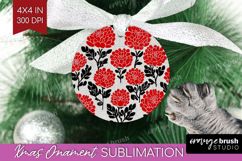 Scandi Flowers Ornament PNG - Scandinavian PNG Sublimation Product Image 1