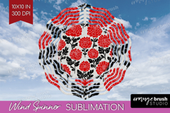 Scandi Flowers Wind Spinner Sublimation PNG - Scandinavian Product Image 1