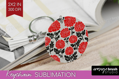 Scandi Flowers Keychain PNG - Scandinavian Keychain Product Image 1