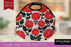 Scandi Flowers Lunch Bag - Scandinavian Lunch Bug PNG Product Image 1