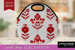 Scandi Flowers Lunch Bag - Scandinavian Lunch Bug PNG Product Image 1