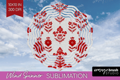 Scandi Flowers Wind Spinner Sublimation PNG - Scandinavian Product Image 1